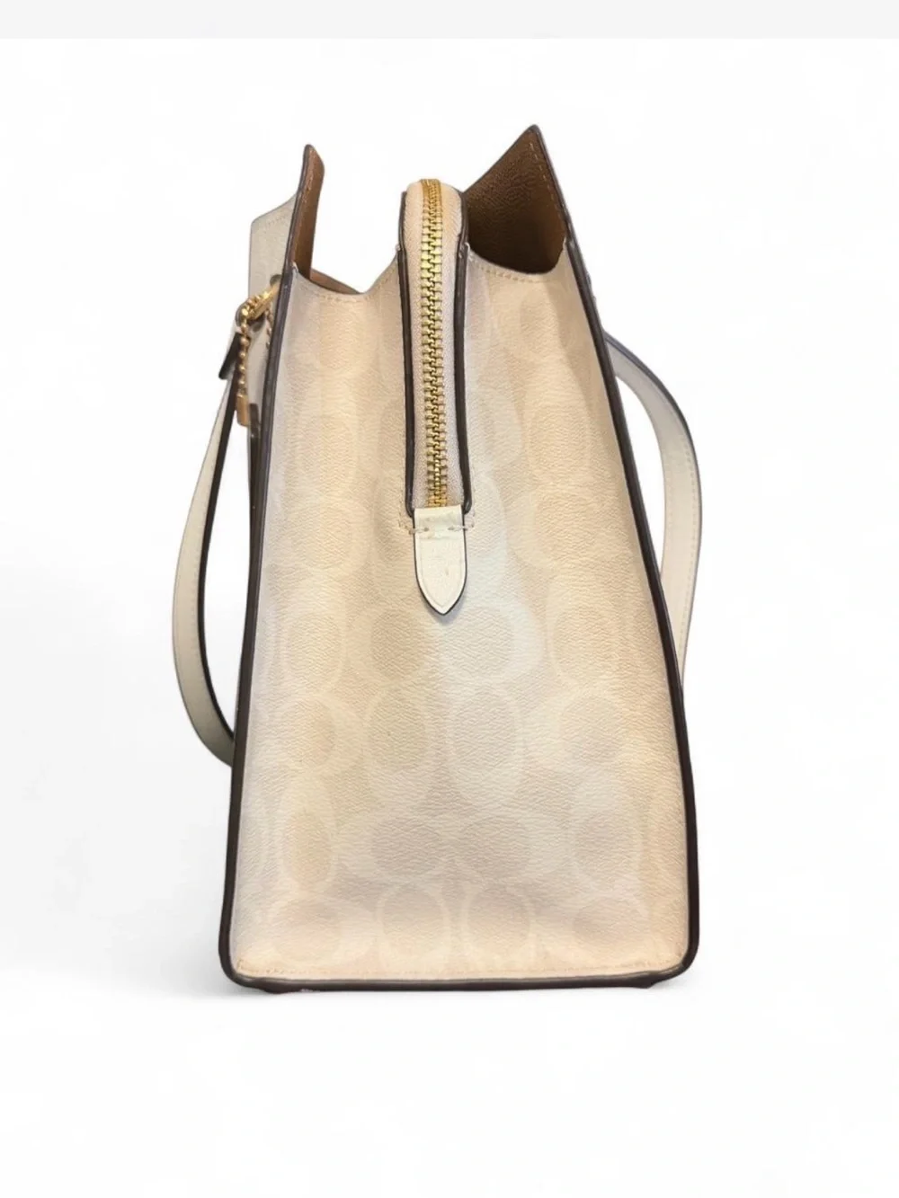 Coach Tatum Carryall in Signature Canvas Chalk White